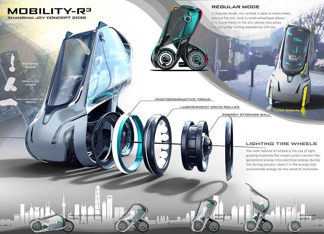 Mobility-R3，摩托车设计，金属，