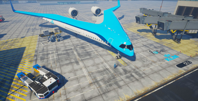 KLM，飞机设计，蓝色，