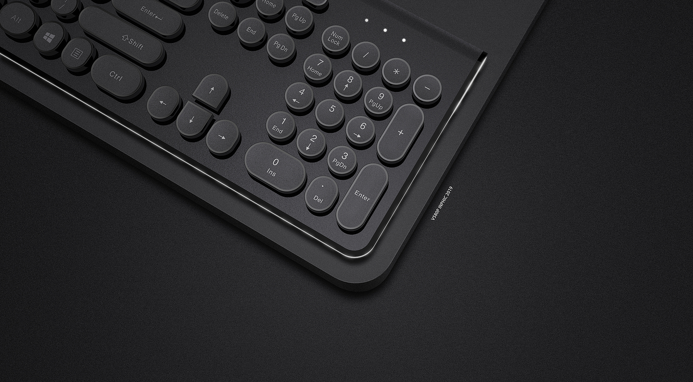 keyboard，peripheral，Product rendering，product design，