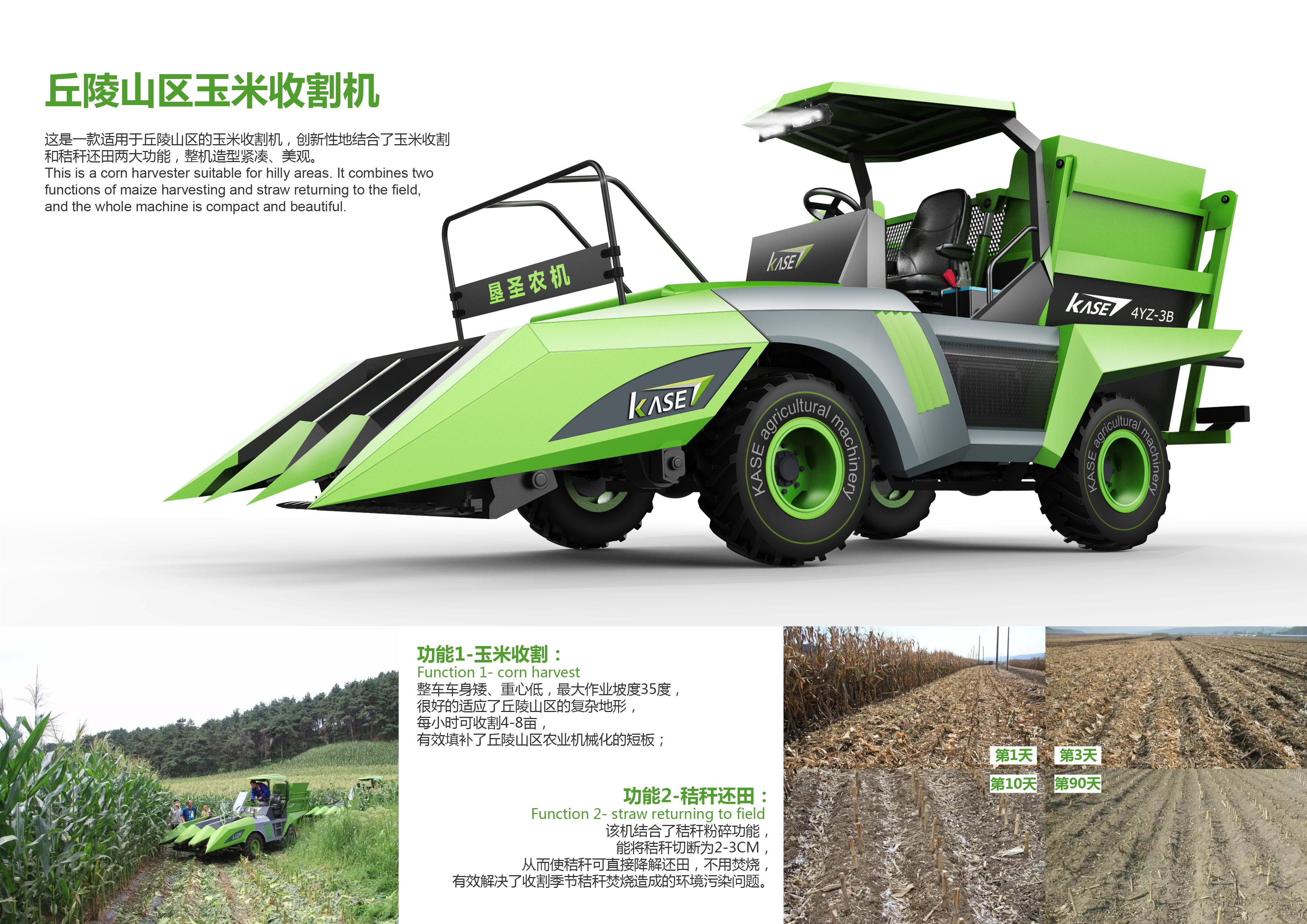 agricultural machinery，agricultural machinery，Mechanics，Harvester，Hilly and mountainous area，Agricultural equipment，High end equipment industrial design，Appearance design of agricultural machinery，