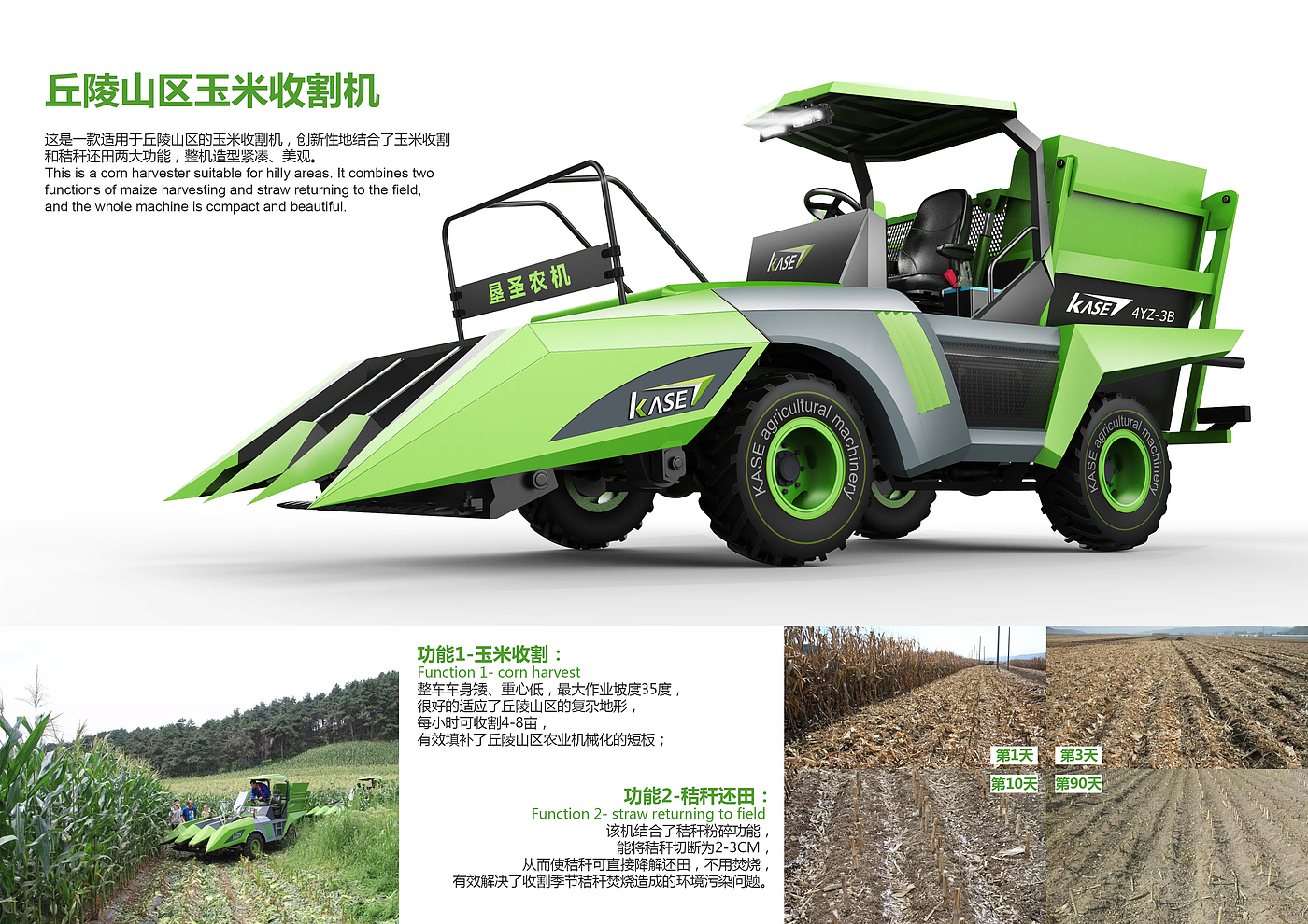 agricultural machinery，agricultural machinery，Mechanics，Harvester，Hilly and mountainous area，Agricultural equipment，High end equipment industrial design，Appearance design of agricultural machinery，