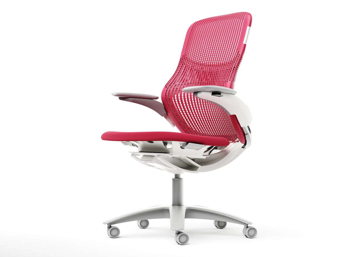 chair，Andrew Jackson，Pink，CAD modeling，Render，Knoll，
