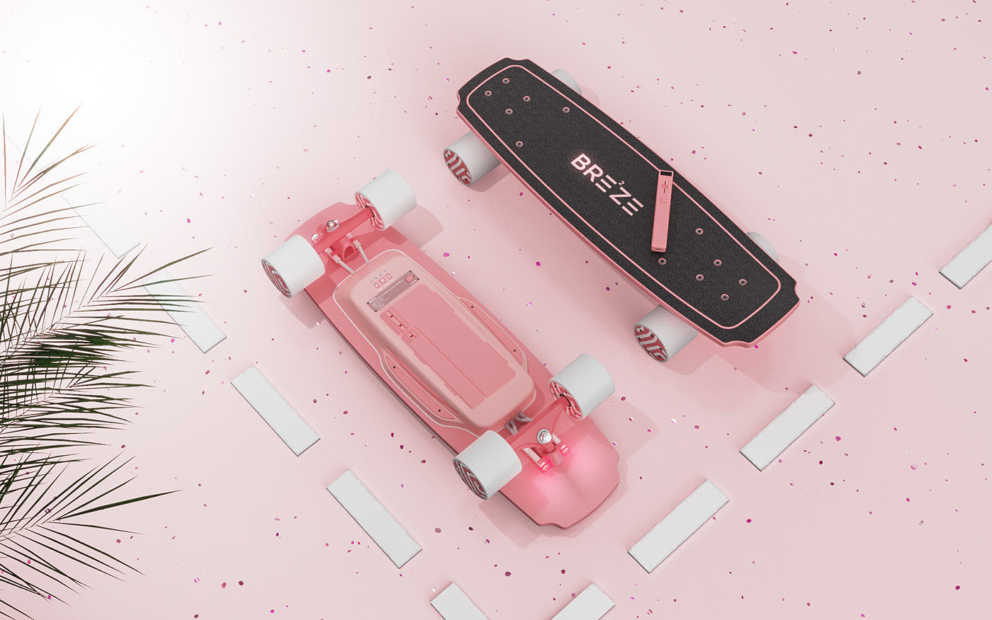 Electric skateboard，breeze，TACK MIN KIM，Pink，