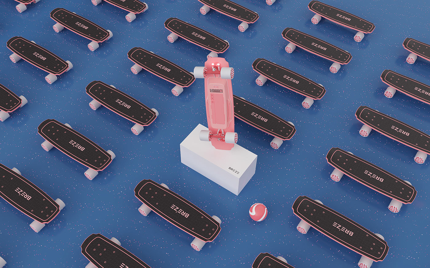Electric skateboard，breeze，TACK MIN KIM，Pink，