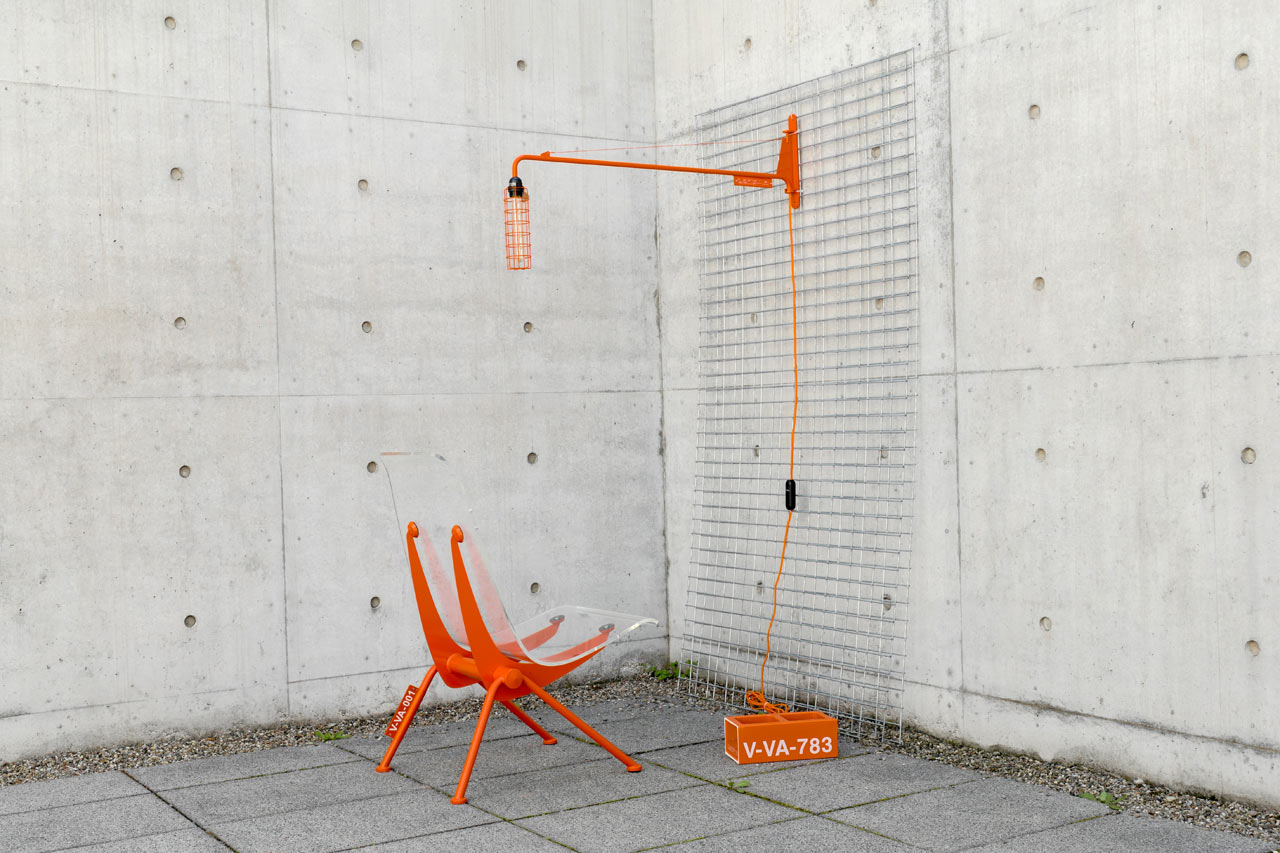Wall lamp，block，Armchair，orange，Abloh，