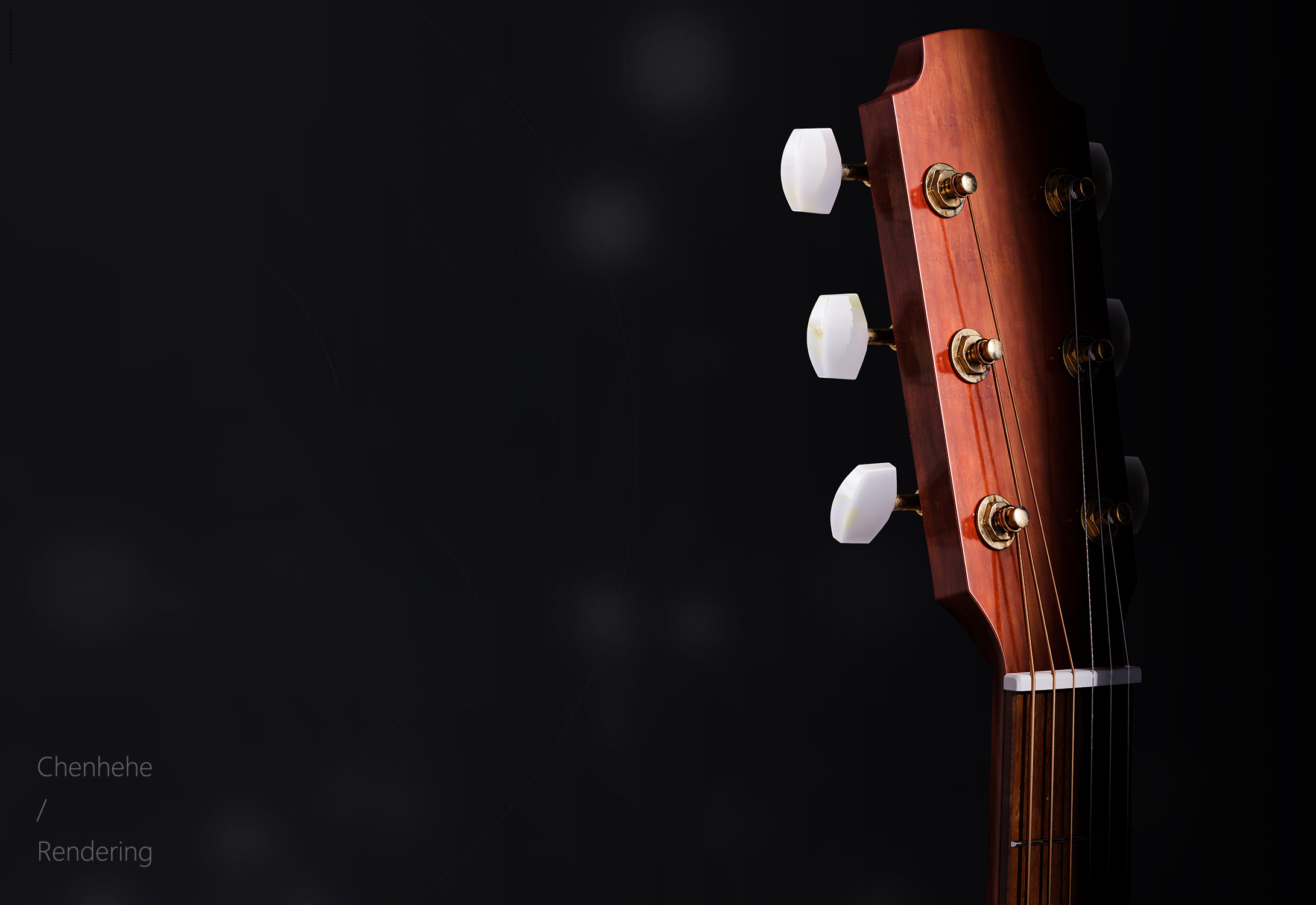 Product rendering，guitar，keyshot，