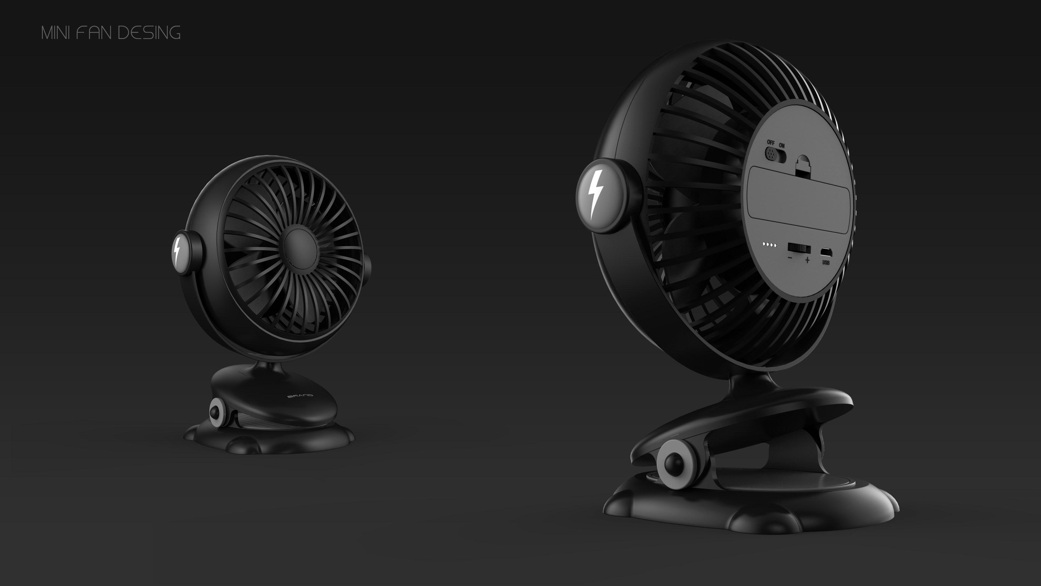 industrial design，Clip small fan，