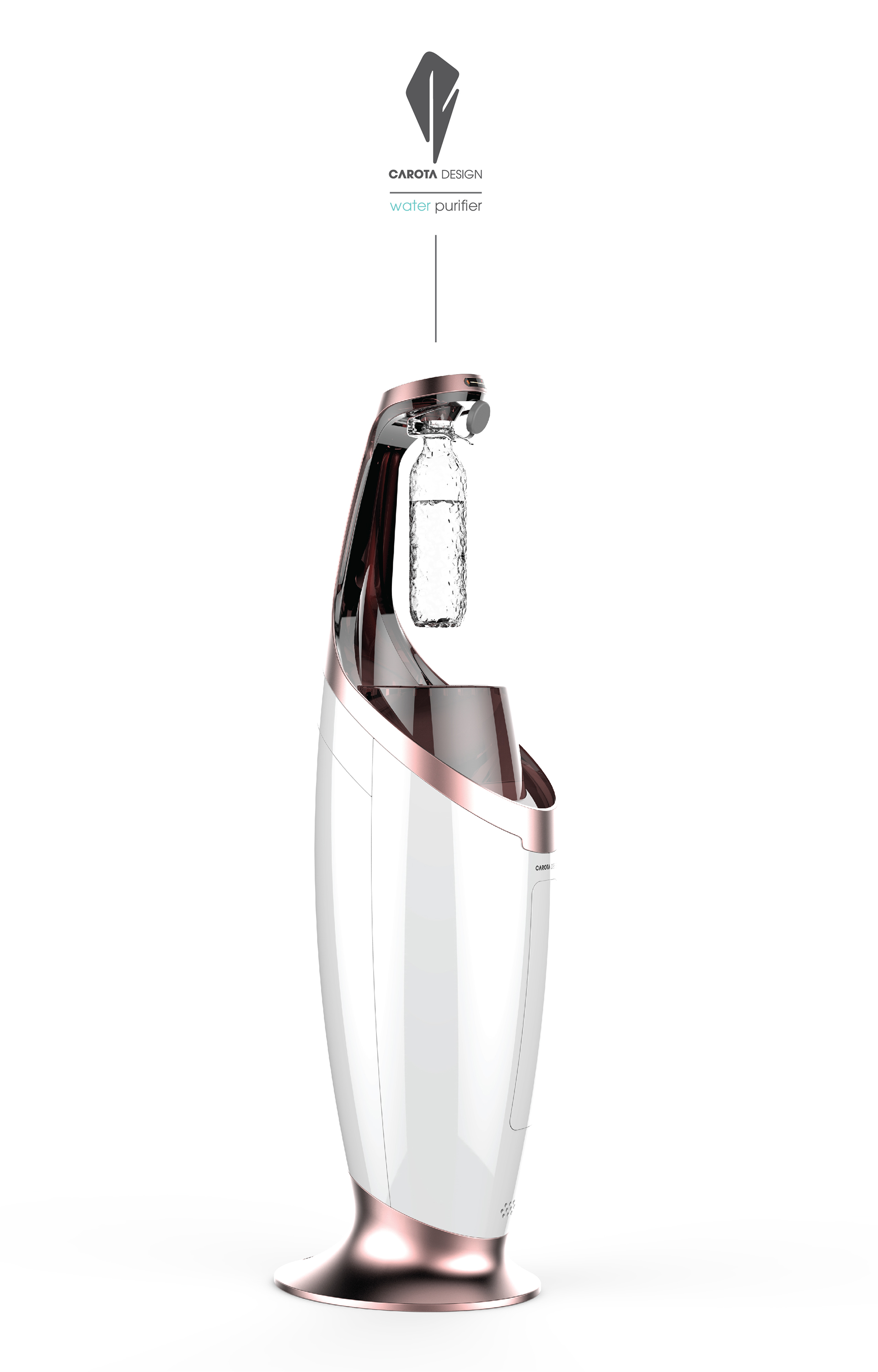 Water purifier，Turquoise，white，water，Carota design，