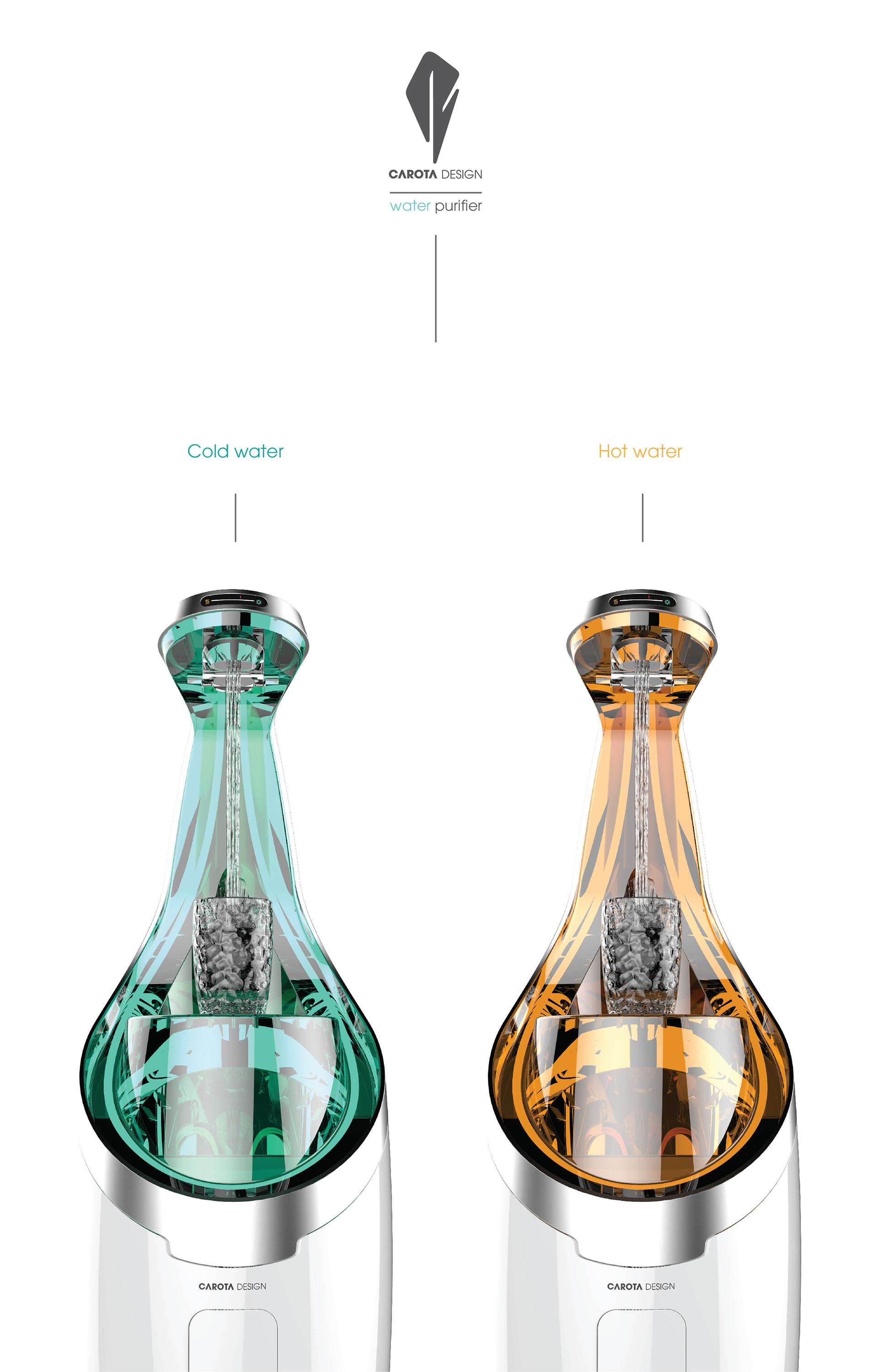 Water purifier，Turquoise，white，water，Carota design，