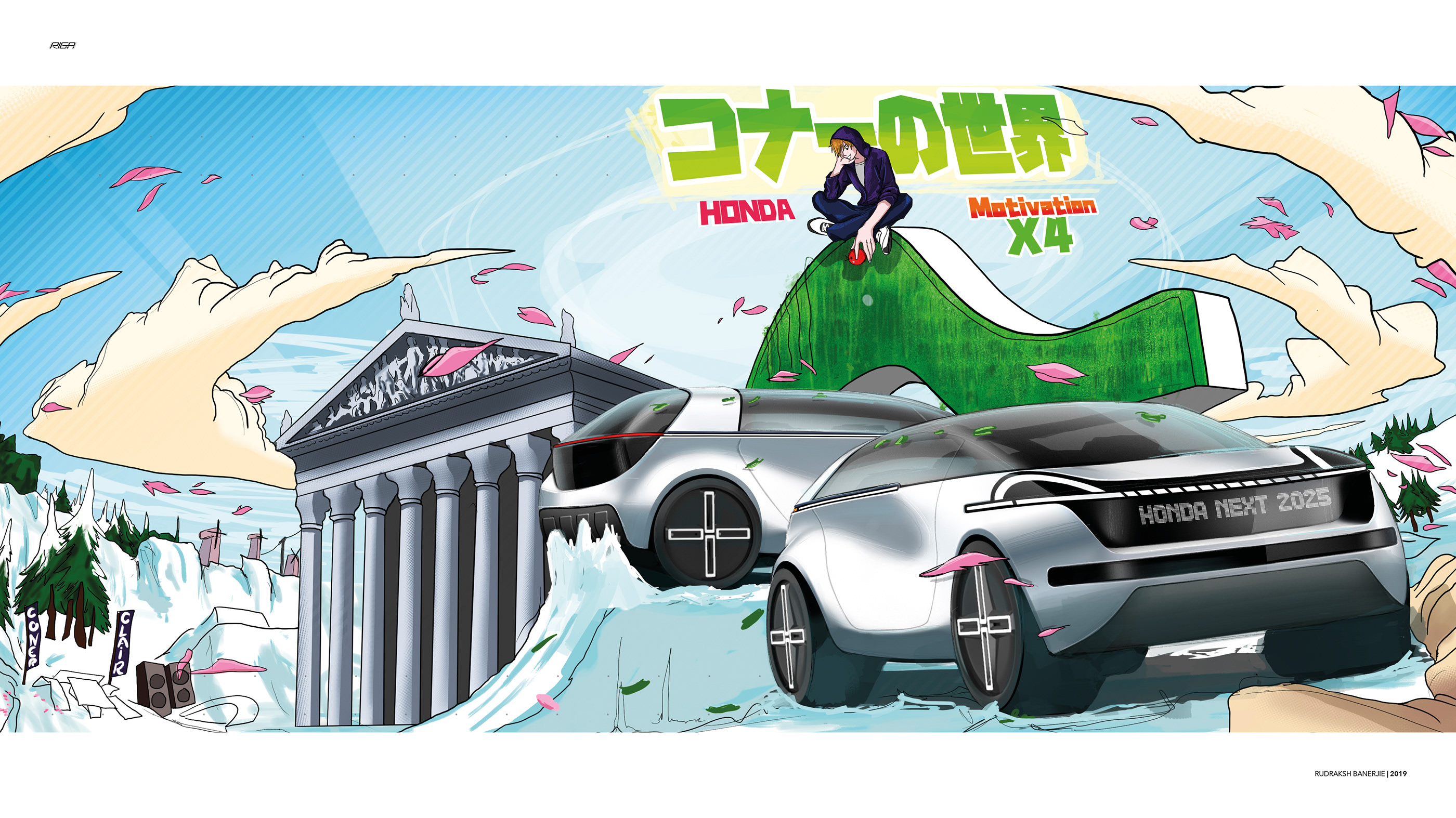 vehicle，Sports car，sample reels，Hand drawn，