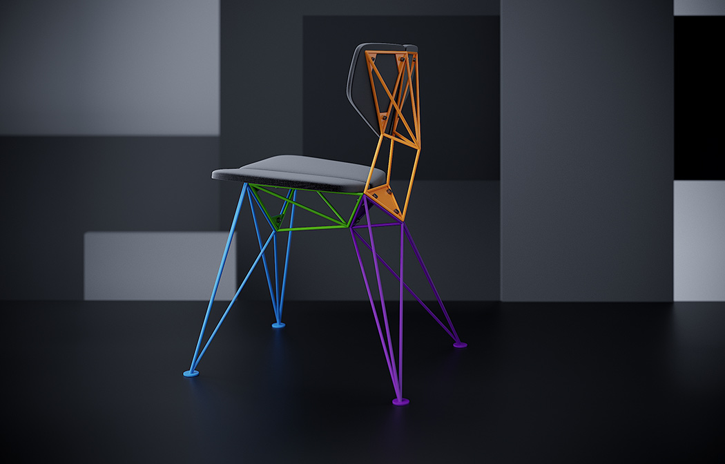 assemble，Simplicity，steel structure，constellation，chair，