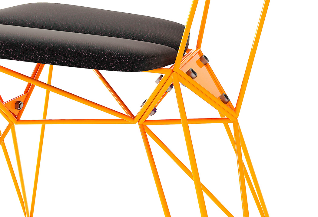 assemble，Simplicity，steel structure，constellation，chair，