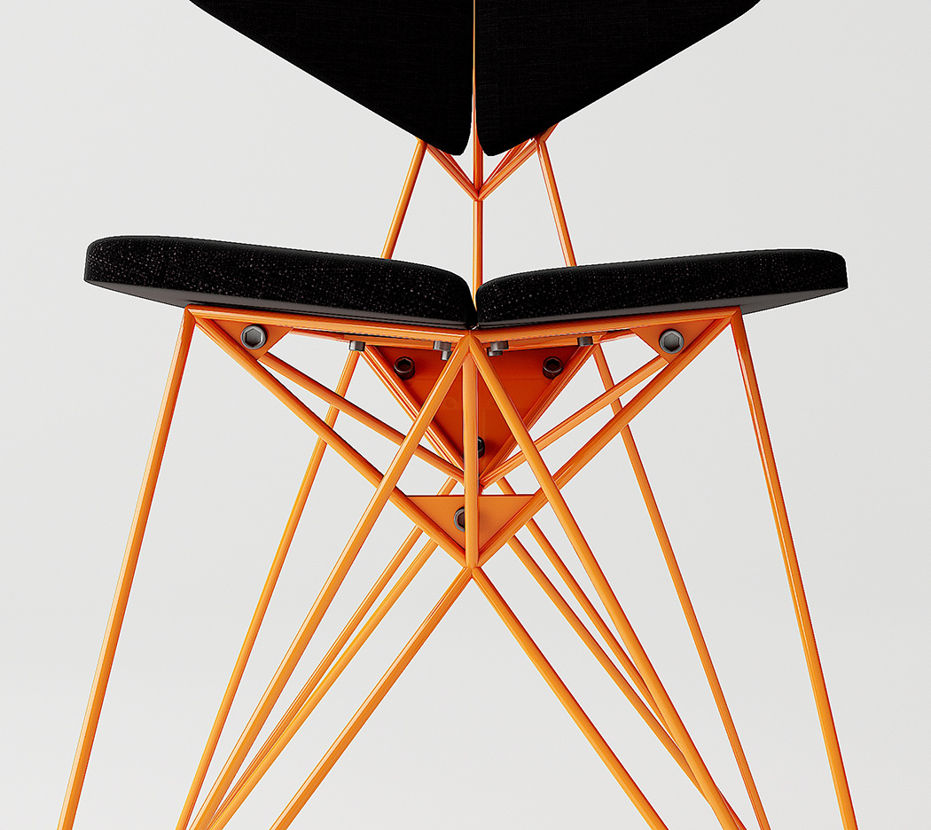 assemble，Simplicity，steel structure，constellation，chair，