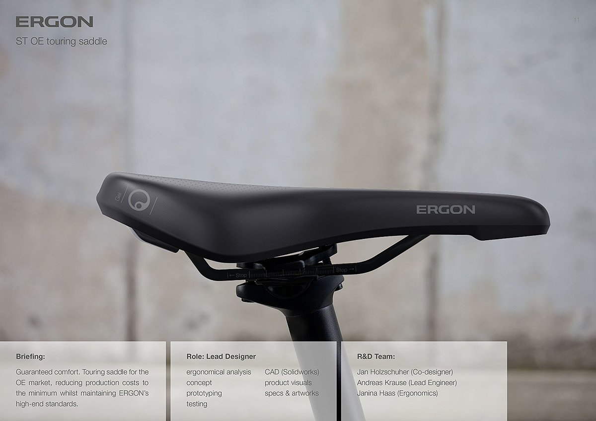 ERGON ST10，Bicycle design，black，