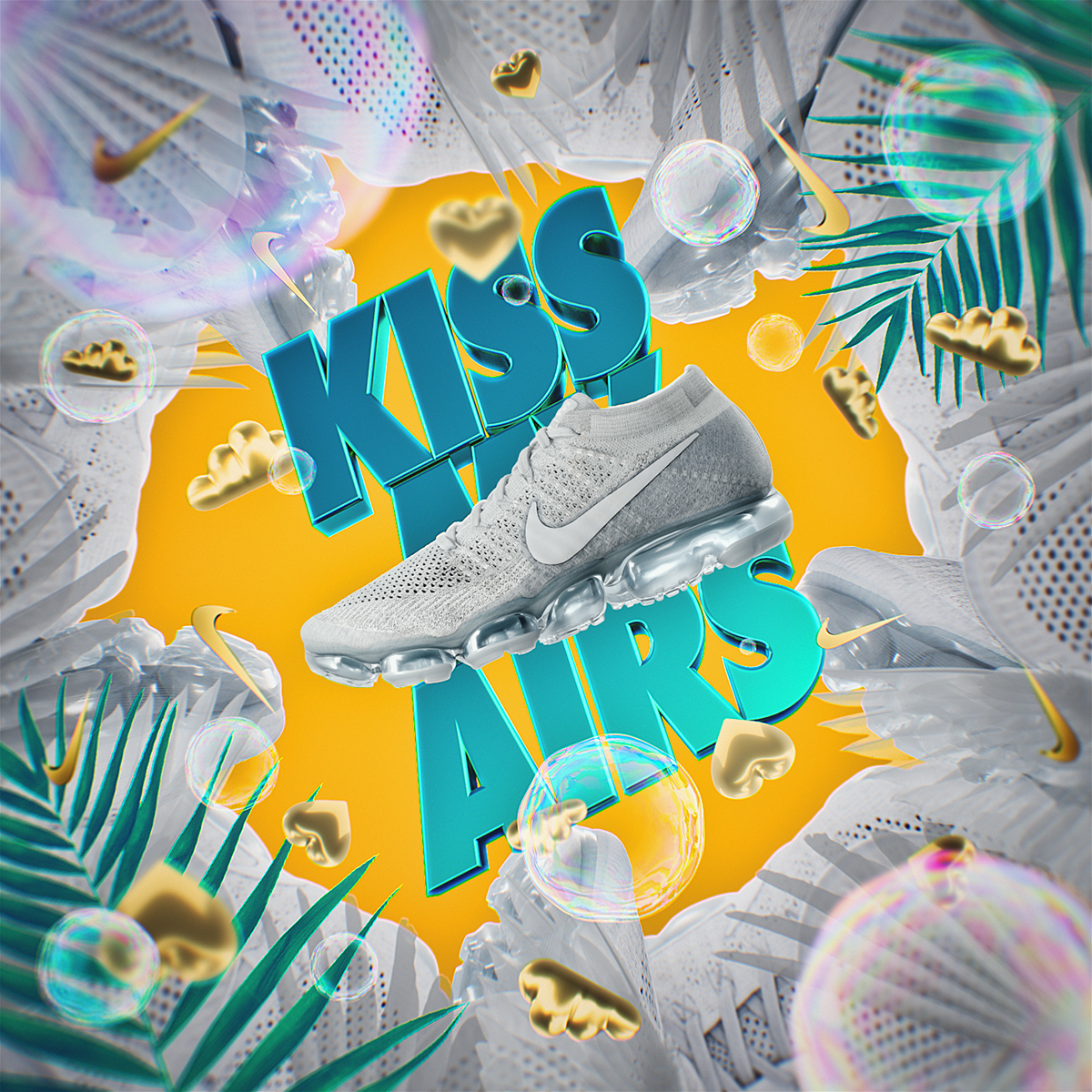 sneakers，shoes，nike，Nike，Vladislav Solovjov，Render，