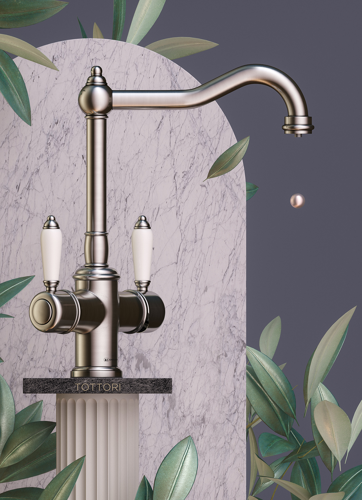 poster，OMOIKIR，Denis Hebi，water tap，