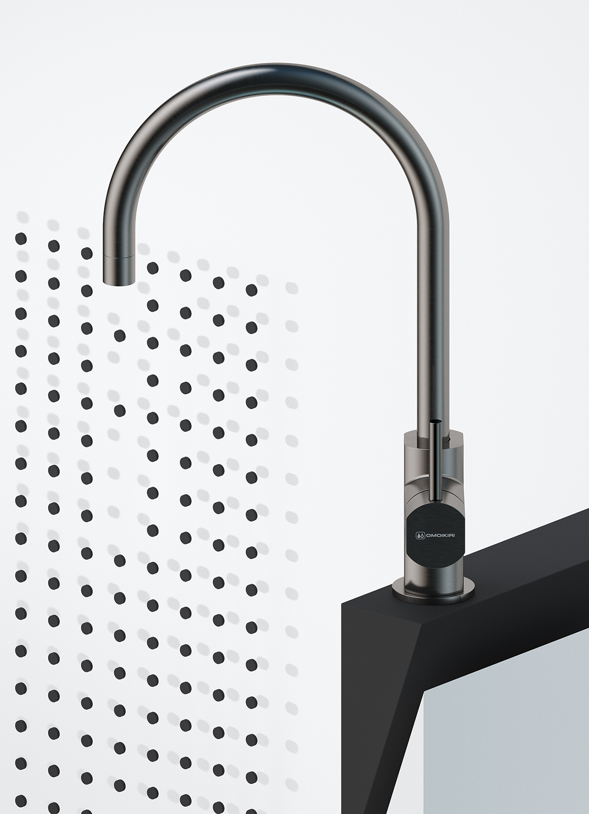 poster，OMOIKIR，Denis Hebi，water tap，