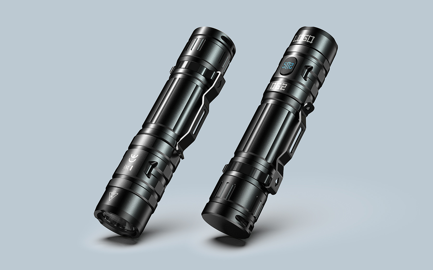 outdoors，The strong light flashlight，Appearance design，