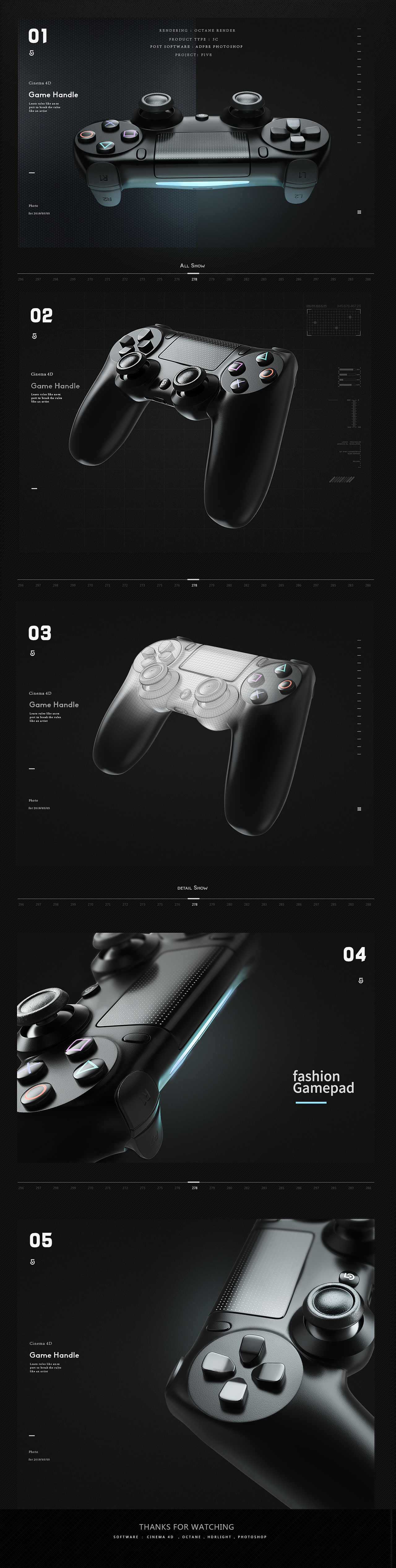 oc，C4D modeling，Product performance，Industrial electronic products，