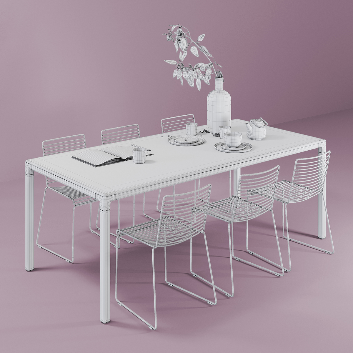 Hay，3D modeling，Table，table，Vladimir Nikiforov，